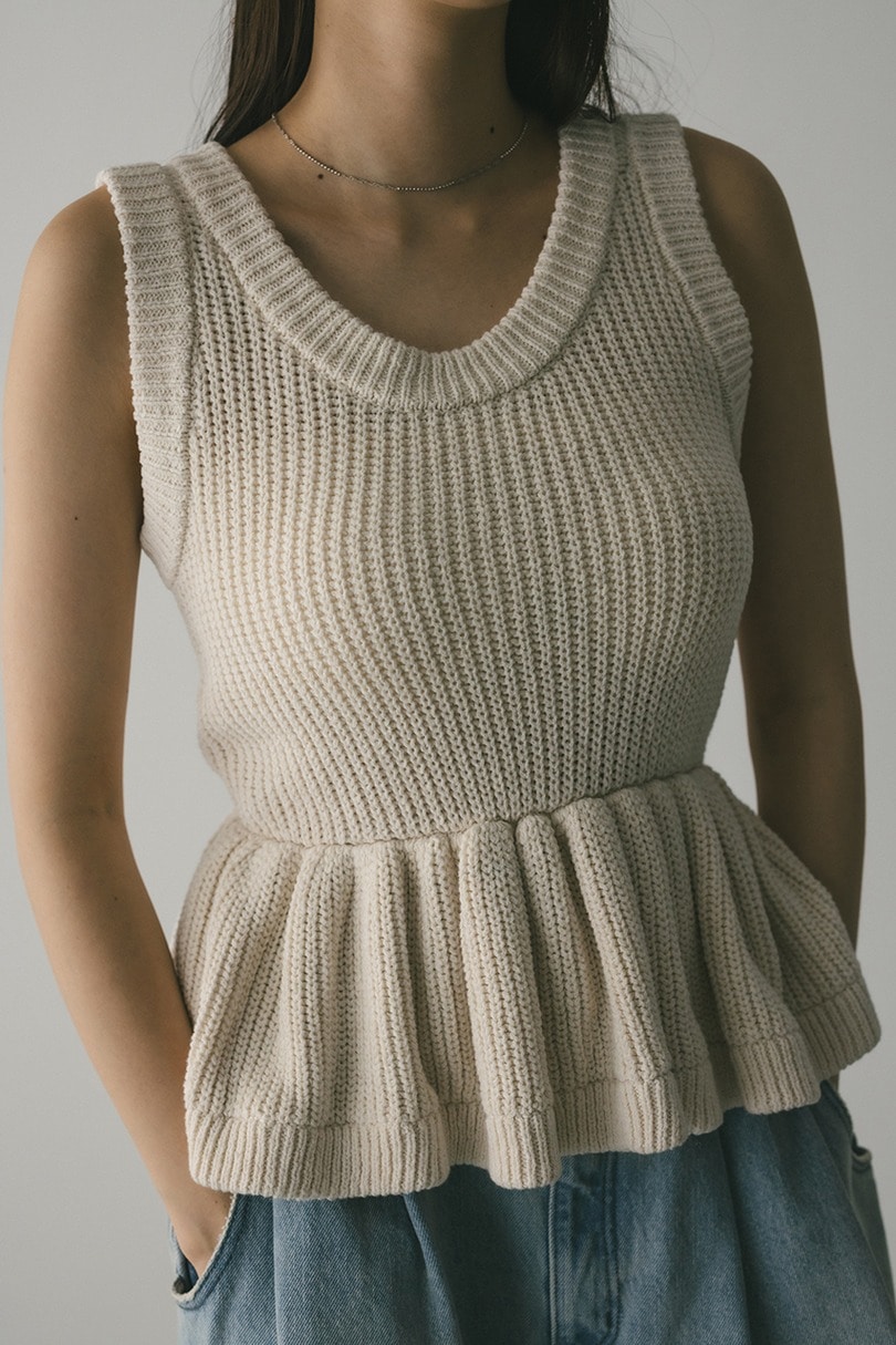 2WAYペプラムニットタンク 詳細画像 WHT 6