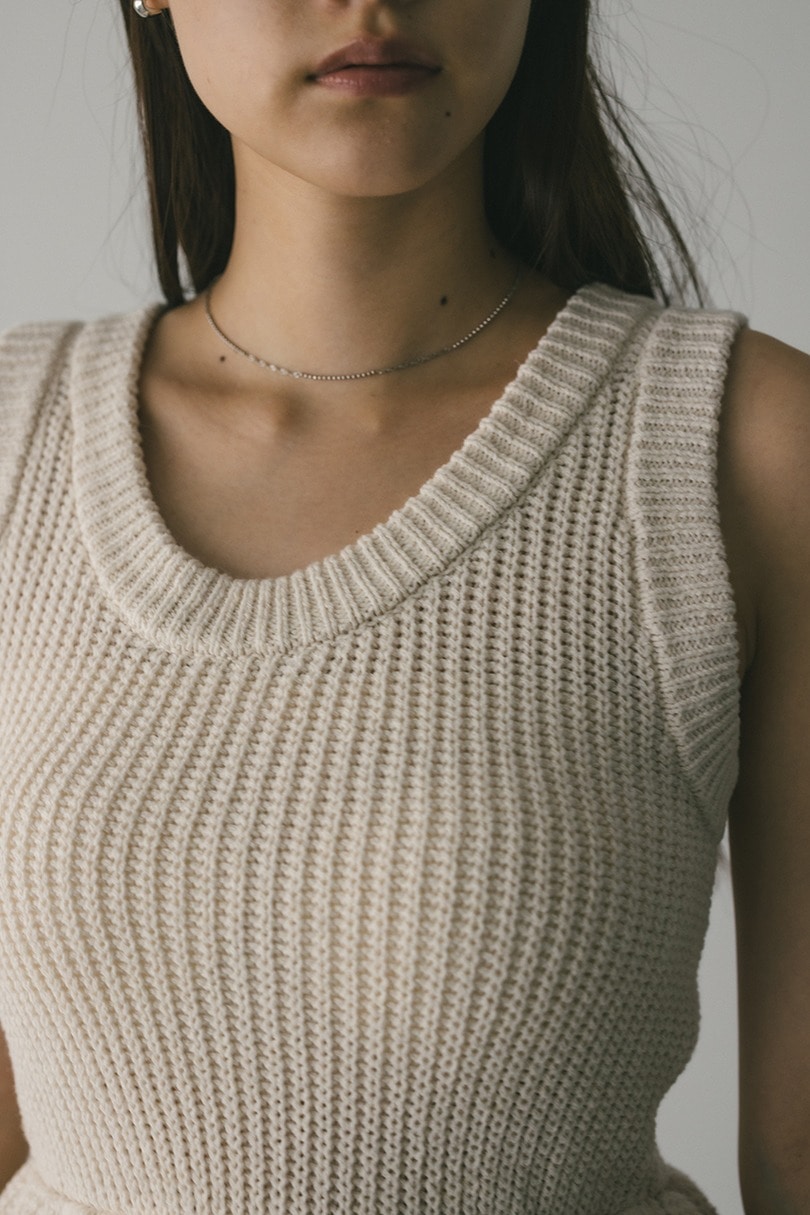 2WAYペプラムニットタンク 詳細画像 WHT 7