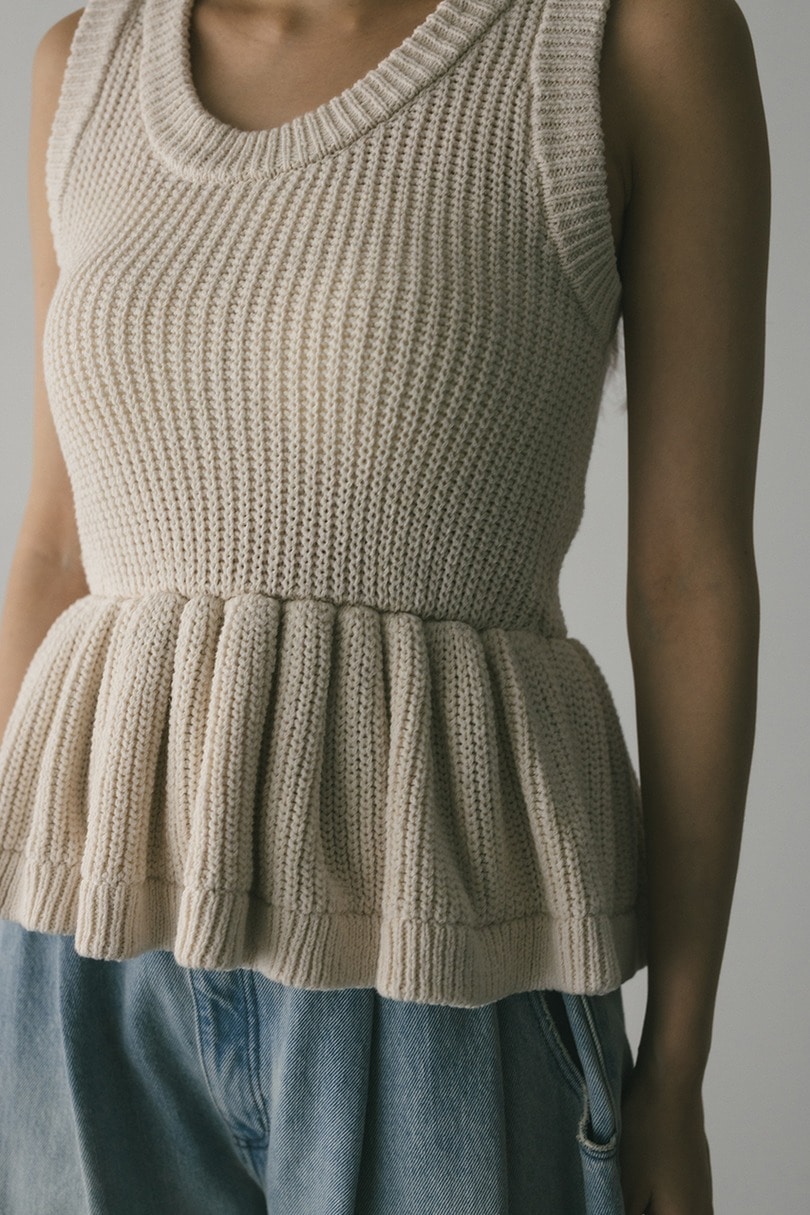 2WAYペプラムニットタンク 詳細画像 WHT 8