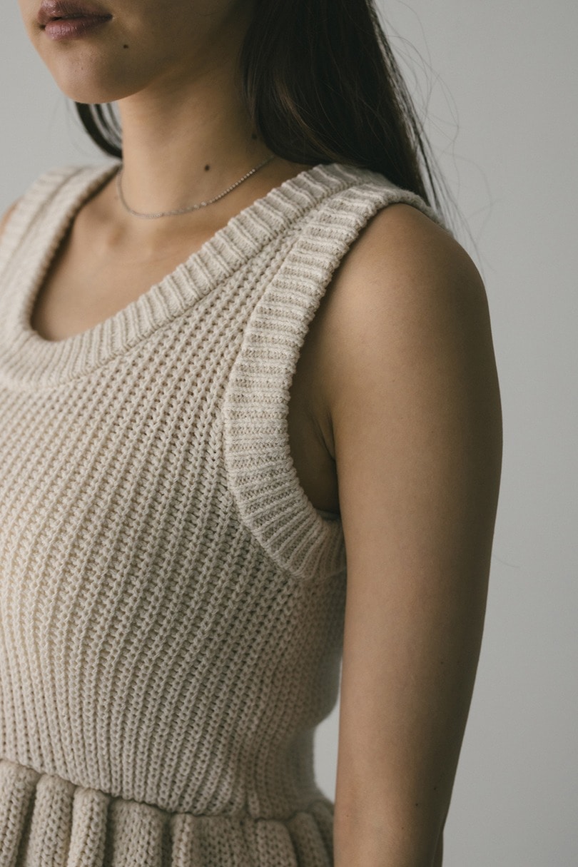 2WAYペプラムニットタンク 詳細画像 WHT 9