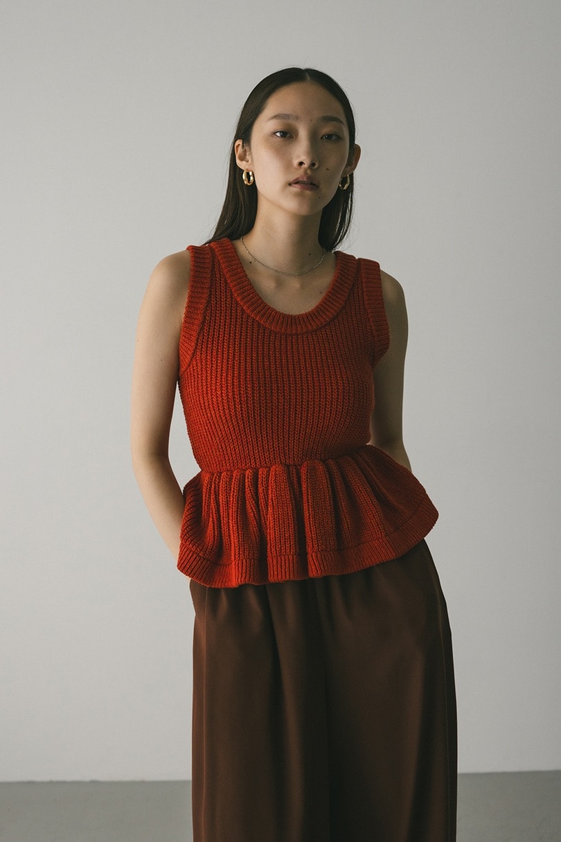 2WAYペプラムニットタンク 詳細画像 ORG 4