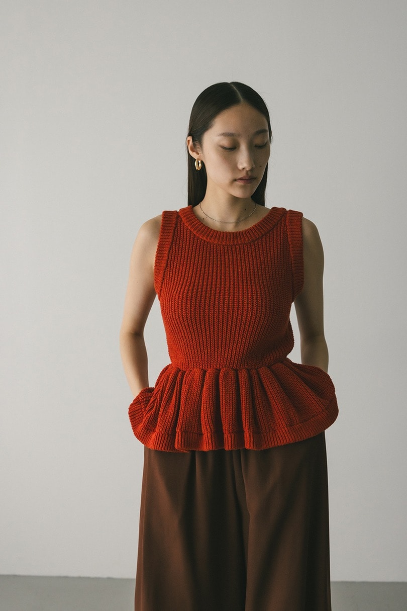 2WAYペプラムニットタンク 詳細画像 ORG 5