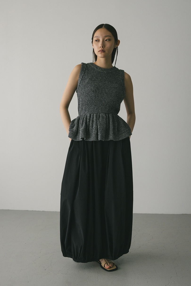 2WAYペプラムニットタンク