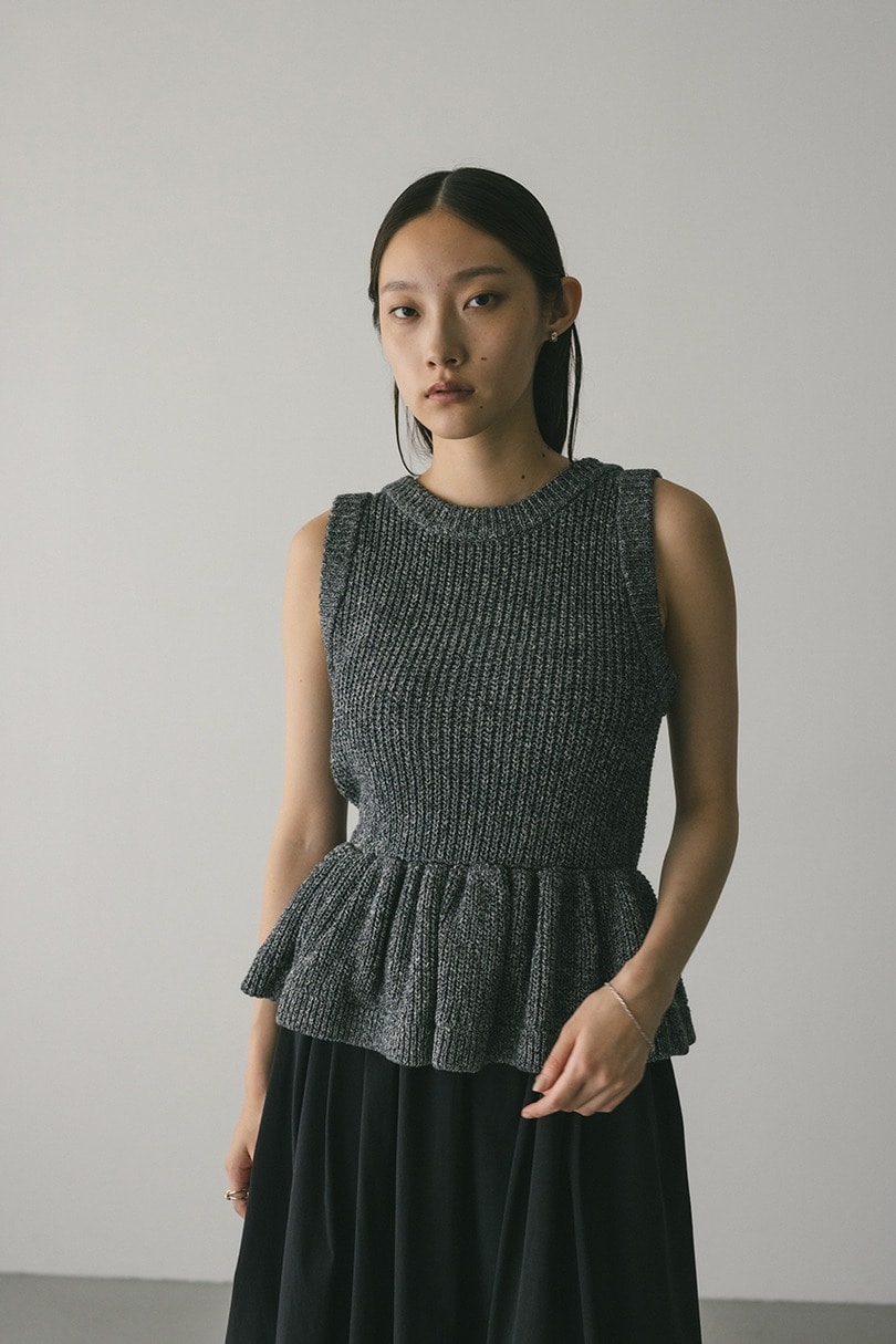 2WAYペプラムニットタンク 詳細画像 GRY 4