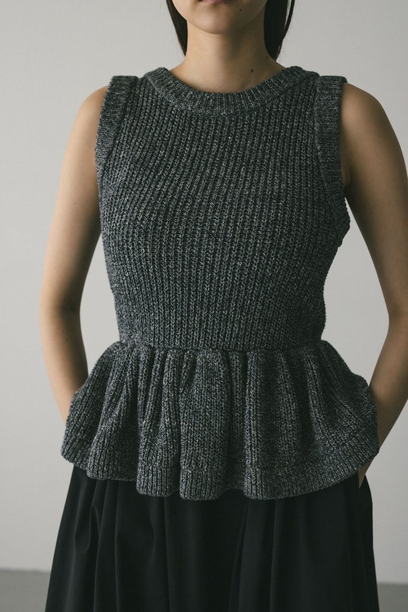 2WAYペプラムニットタンク 詳細画像 GRY 6