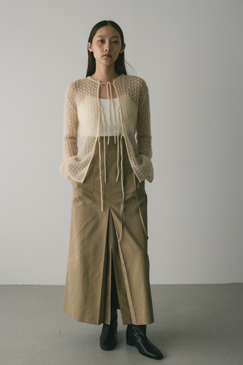 2WAYモヘアミックスリボンニット