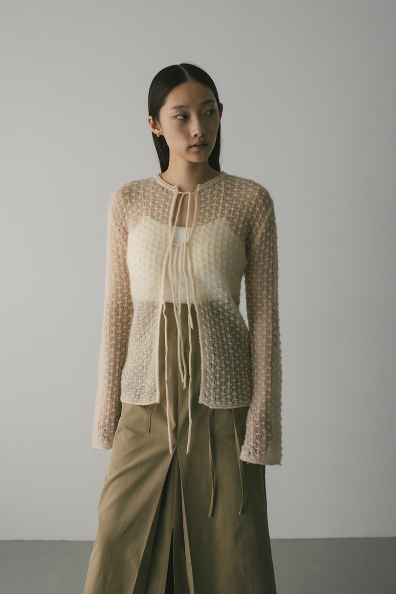 2WAYモヘアミックスリボンニット 詳細画像 IVOY 3