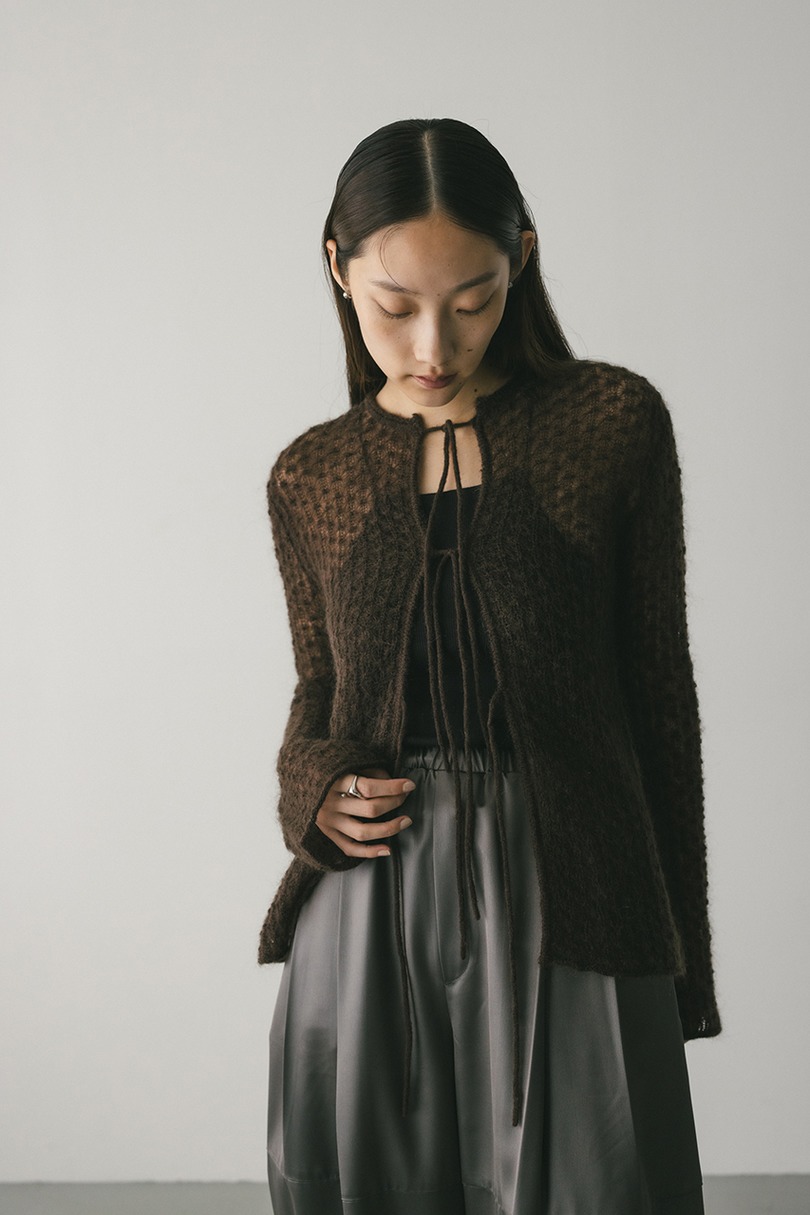 2WAYモヘアミックスリボンニット 詳細画像 BRN 3