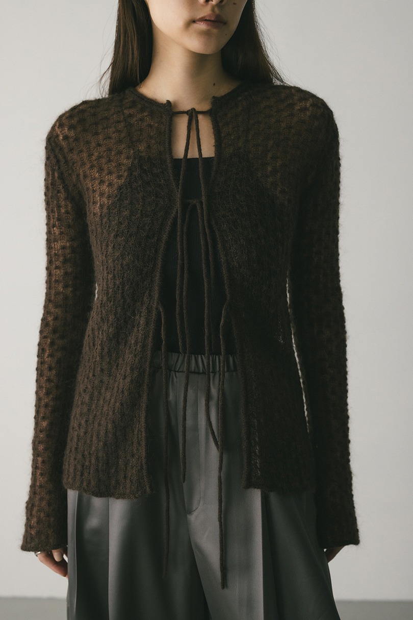 2WAYモヘアミックスリボンニット 詳細画像 BRN 4