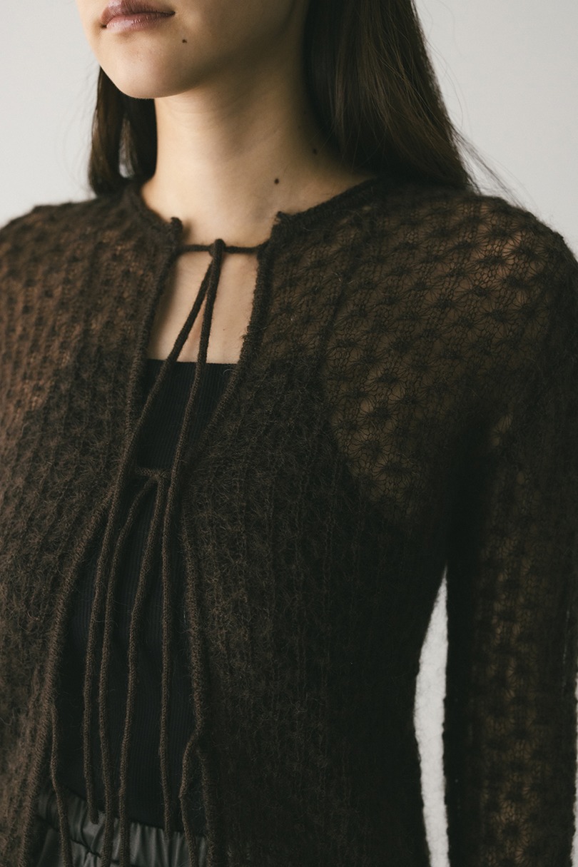 2WAYモヘアミックスリボンニット 詳細画像 BRN 5