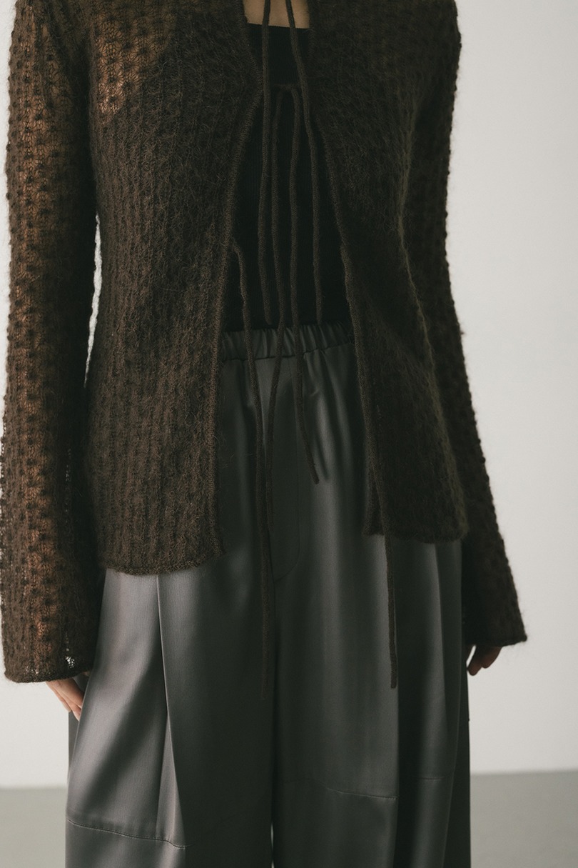 2WAYモヘアミックスリボンニット 詳細画像 BRN 6