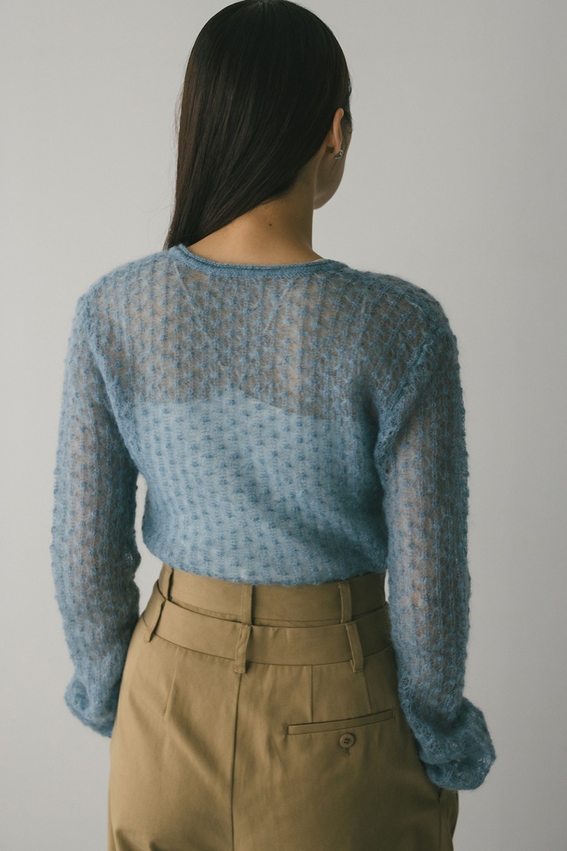 2WAYモヘアミックスリボンニット 詳細画像 BLU 10