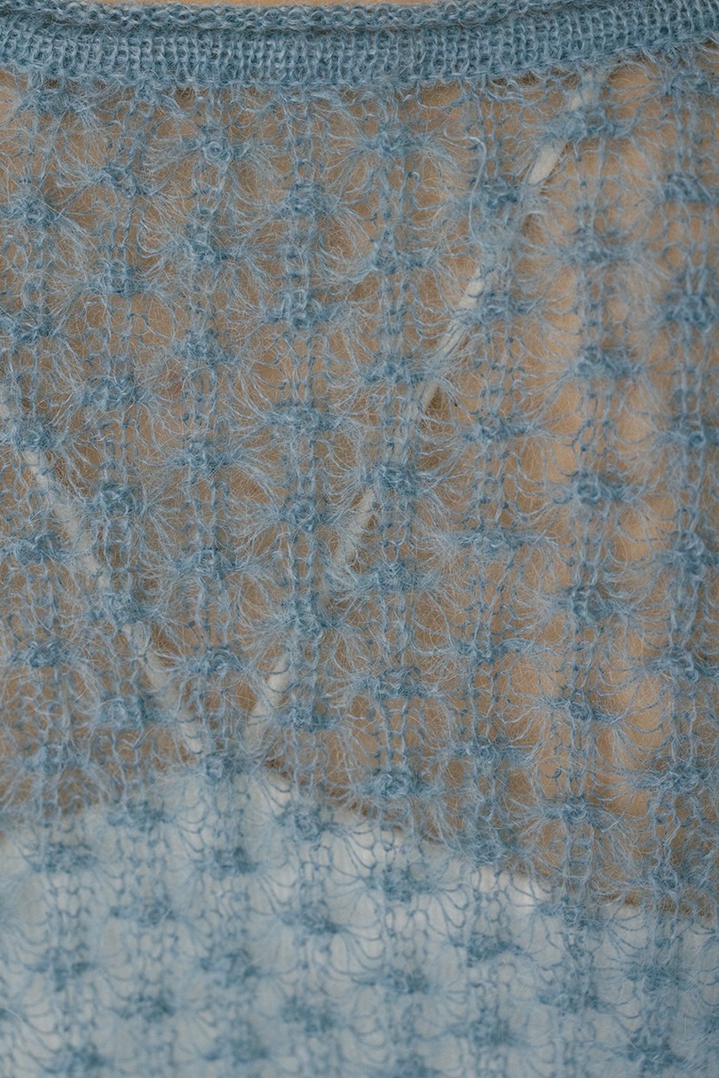 2WAYモヘアミックスリボンニット 詳細画像 BLU 11