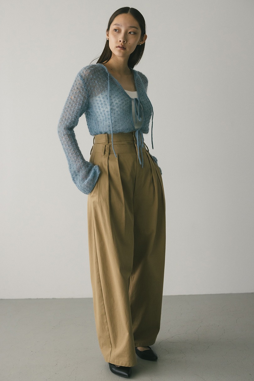 2WAYモヘアミックスリボンニット 詳細画像 BLU 3