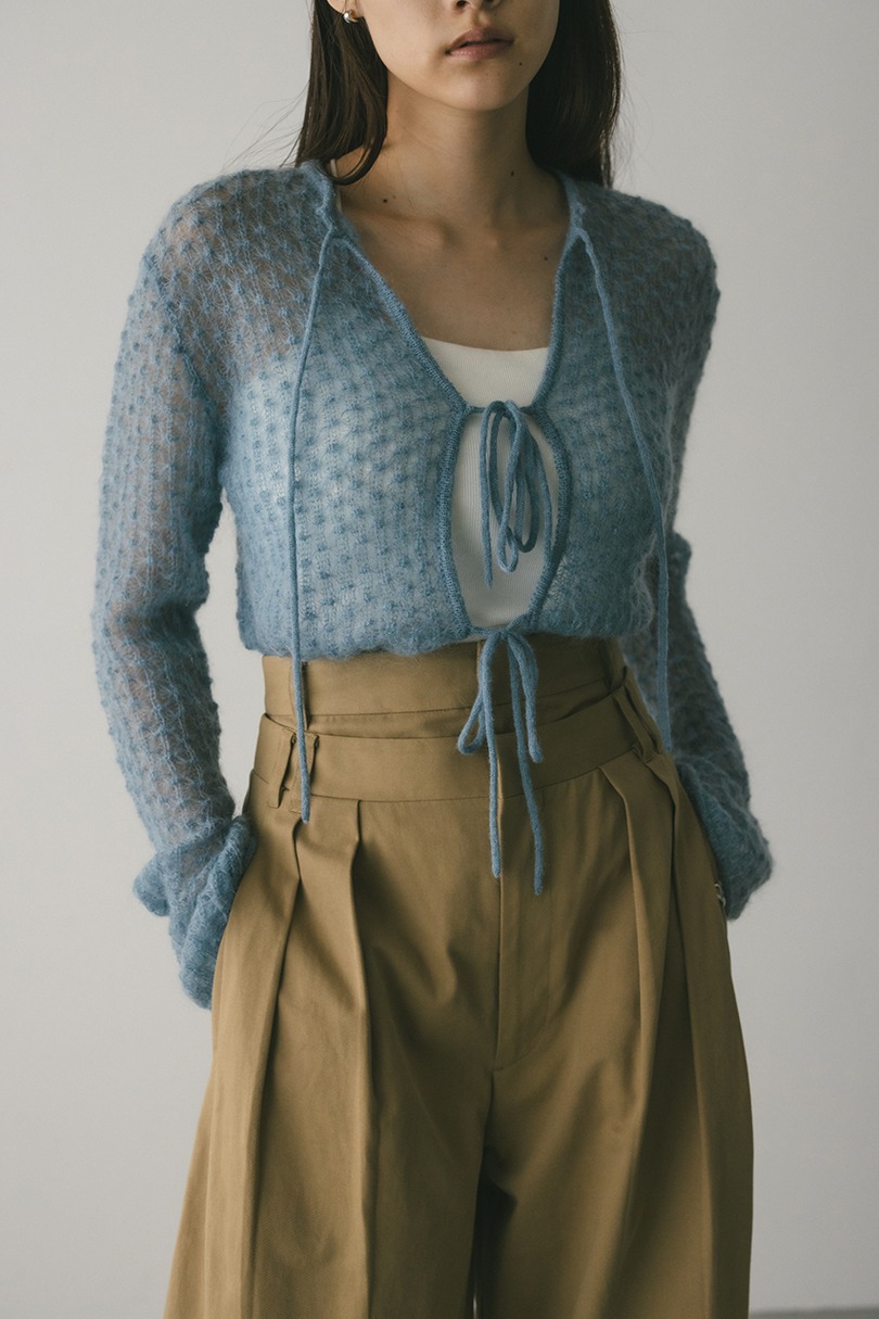 2WAYモヘアミックスリボンニット 詳細画像 BLU 5