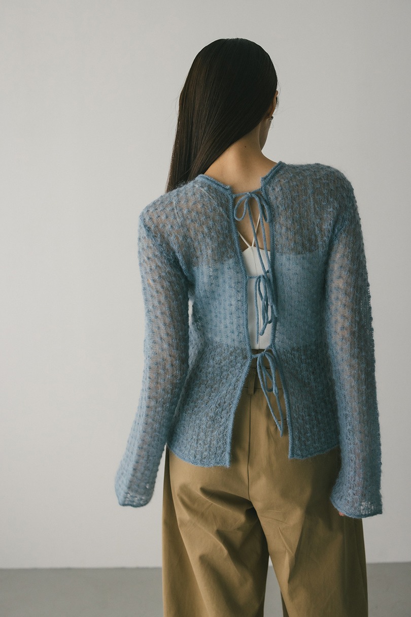 2WAYモヘアミックスリボンニット 詳細画像 BLU 6