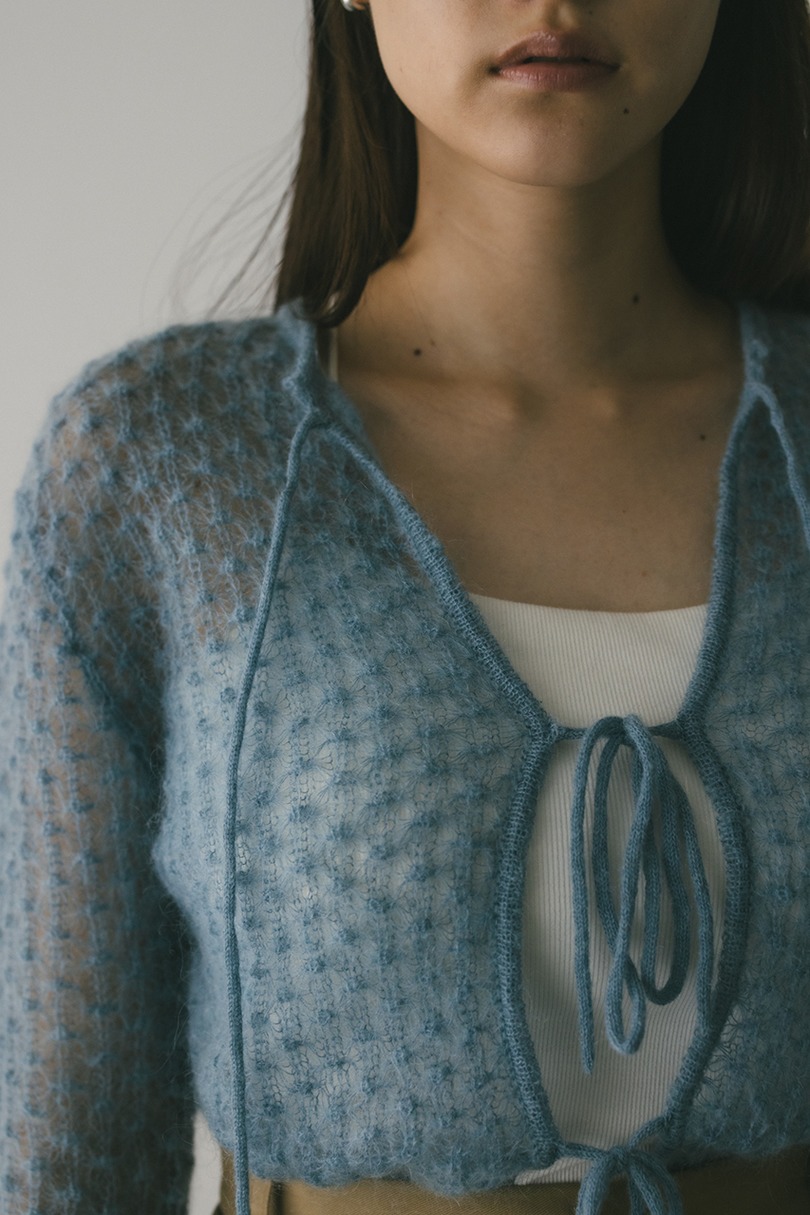 2WAYモヘアミックスリボンニット 詳細画像 BLU 8