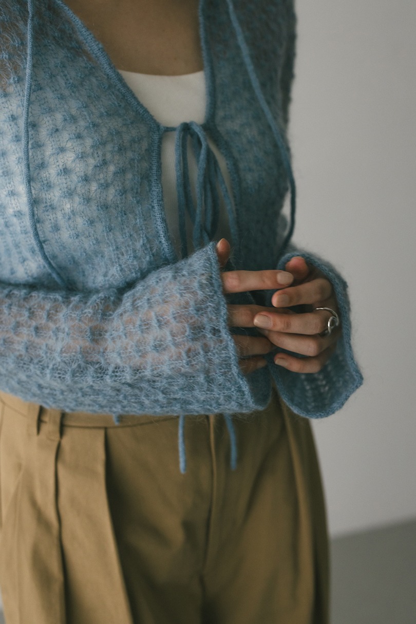 2WAYモヘアミックスリボンニット 詳細画像 BLU 9