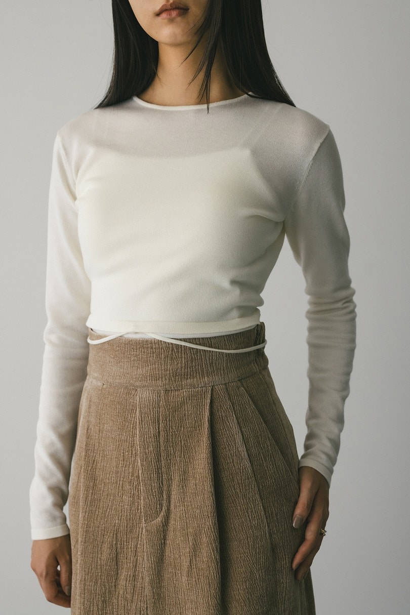 マルチWAYストリングショートニット 詳細画像 WHT 4