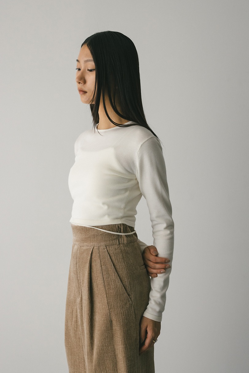 マルチWAYストリングショートニット 詳細画像 WHT 5