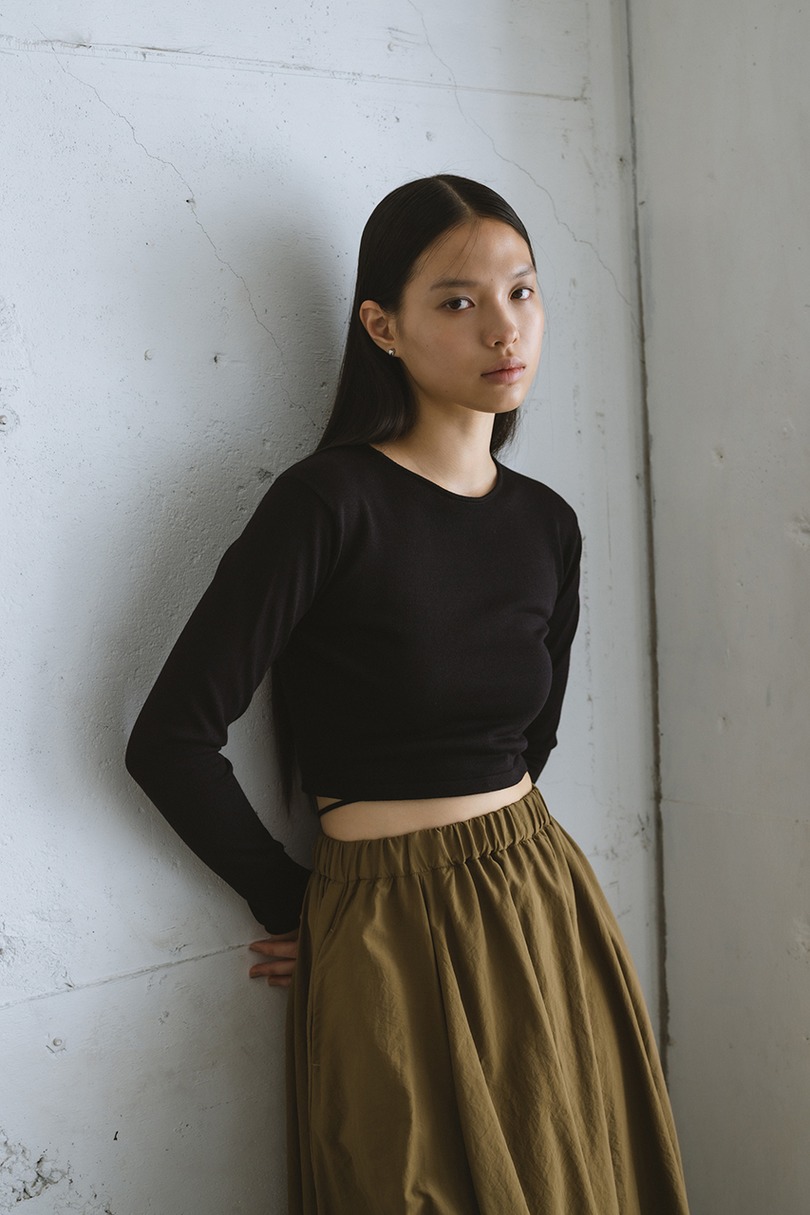 マルチWAYストリングショートニット 詳細画像 BLK 3