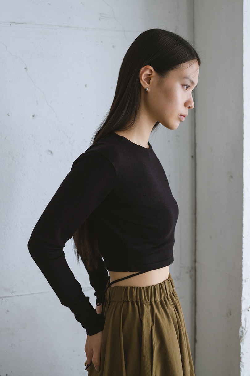 マルチWAYストリングショートニット 詳細画像 BLK 5