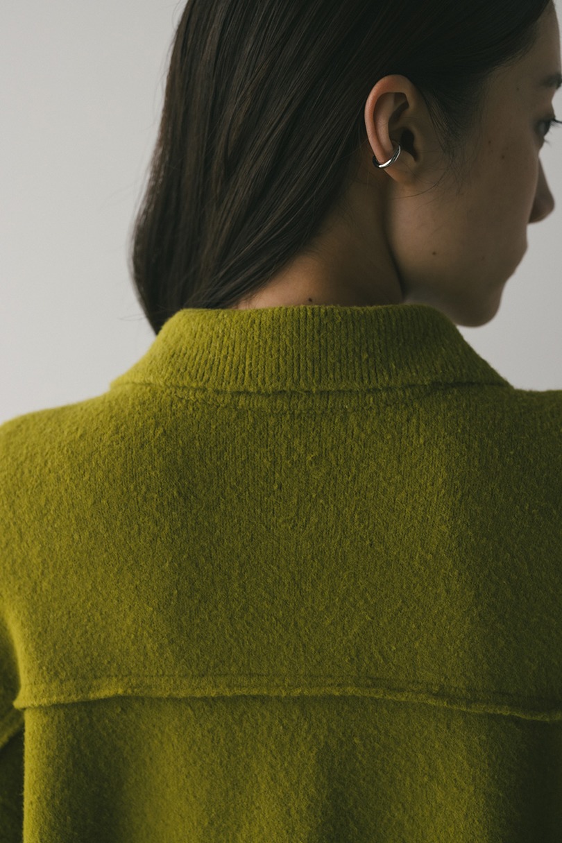 ハイラインウールミックスニットシャツ 詳細画像 GRN 9