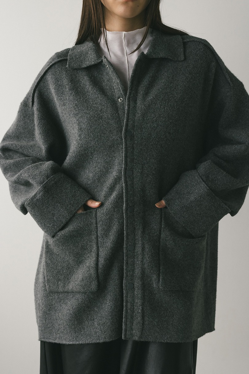 ハイラインウールミックスニットシャツ 詳細画像 C.GRY 3