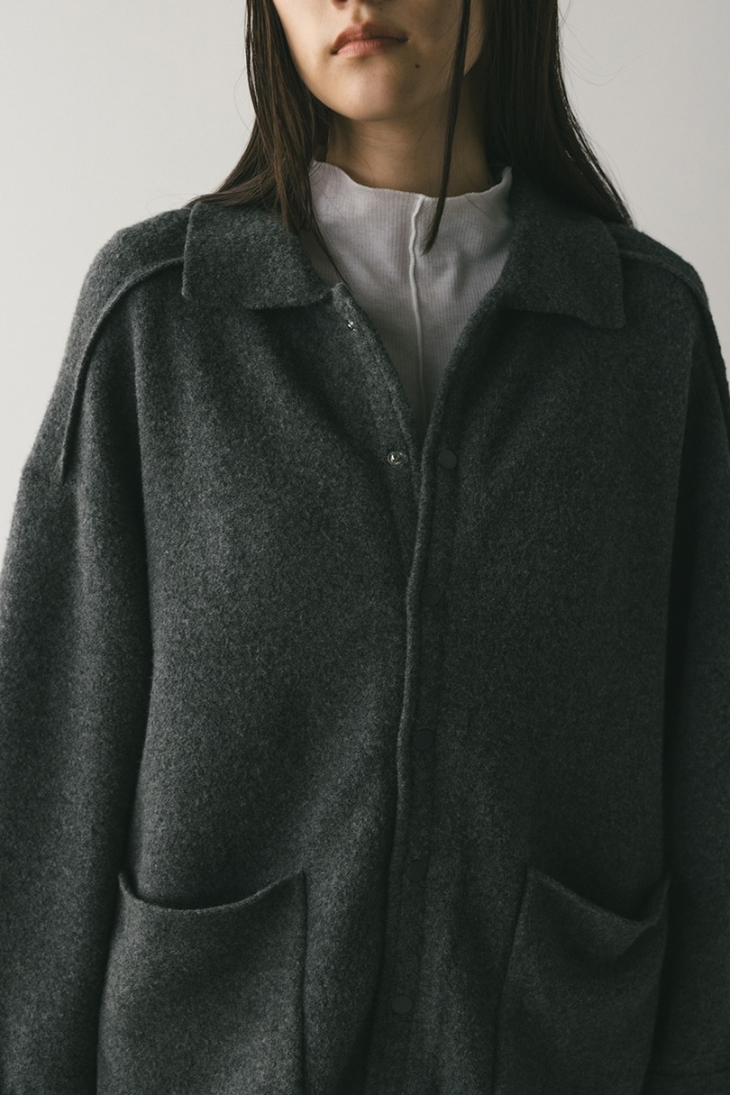 ハイラインウールミックスニットシャツ 詳細画像 C.GRY 4