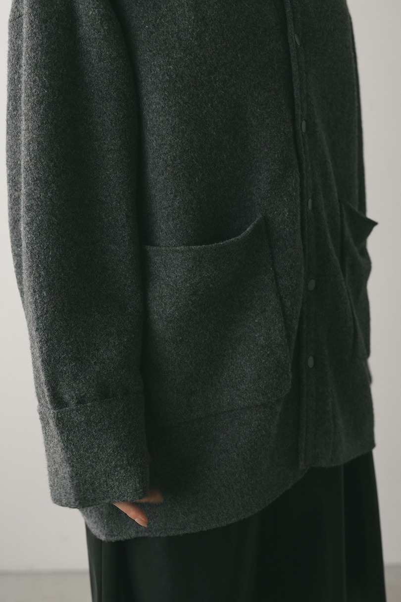 ハイラインウールミックスニットシャツ 詳細画像 C.GRY 5