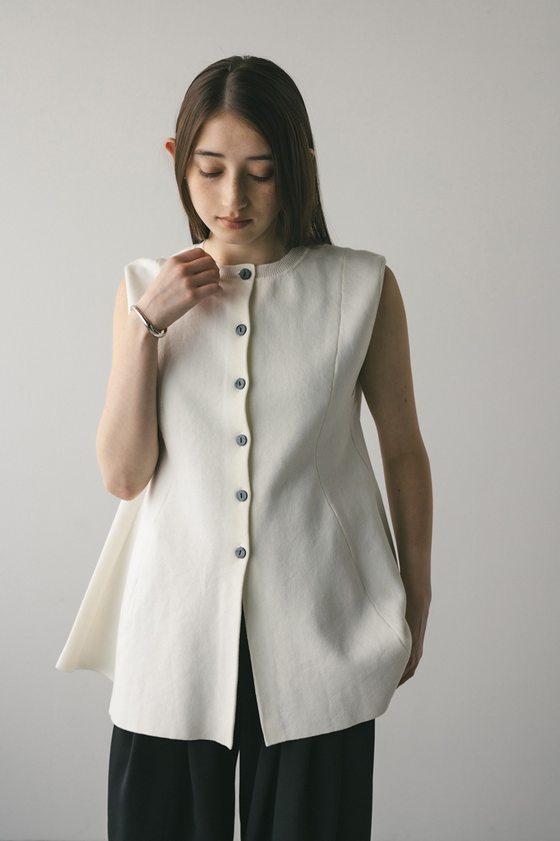 ドライニットフレアベスト 詳細画像 WHT 2