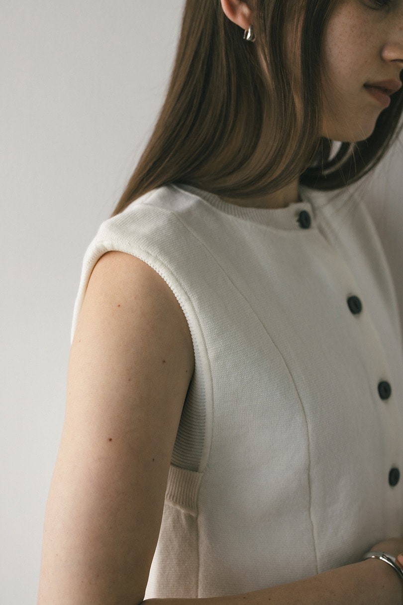 ドライニットフレアベスト 詳細画像 WHT 7