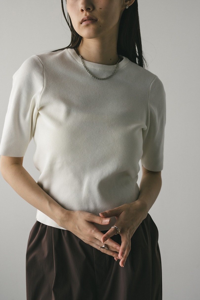 フォルムスリーブニットT