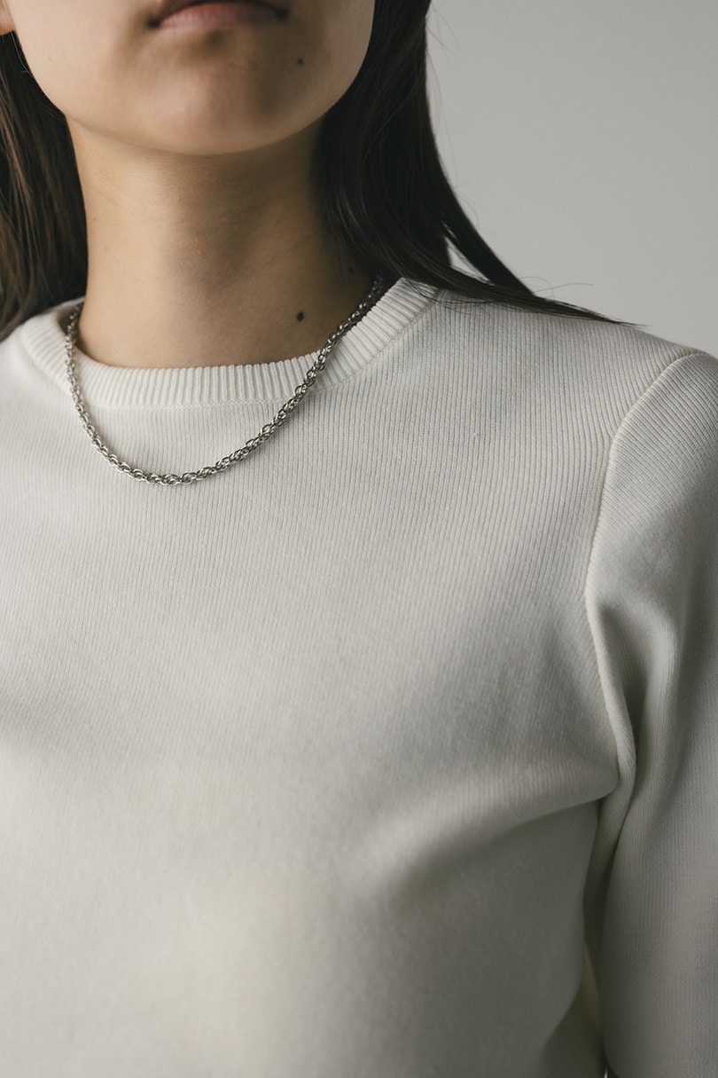 フォルムスリーブニットT 詳細画像 WHT 6