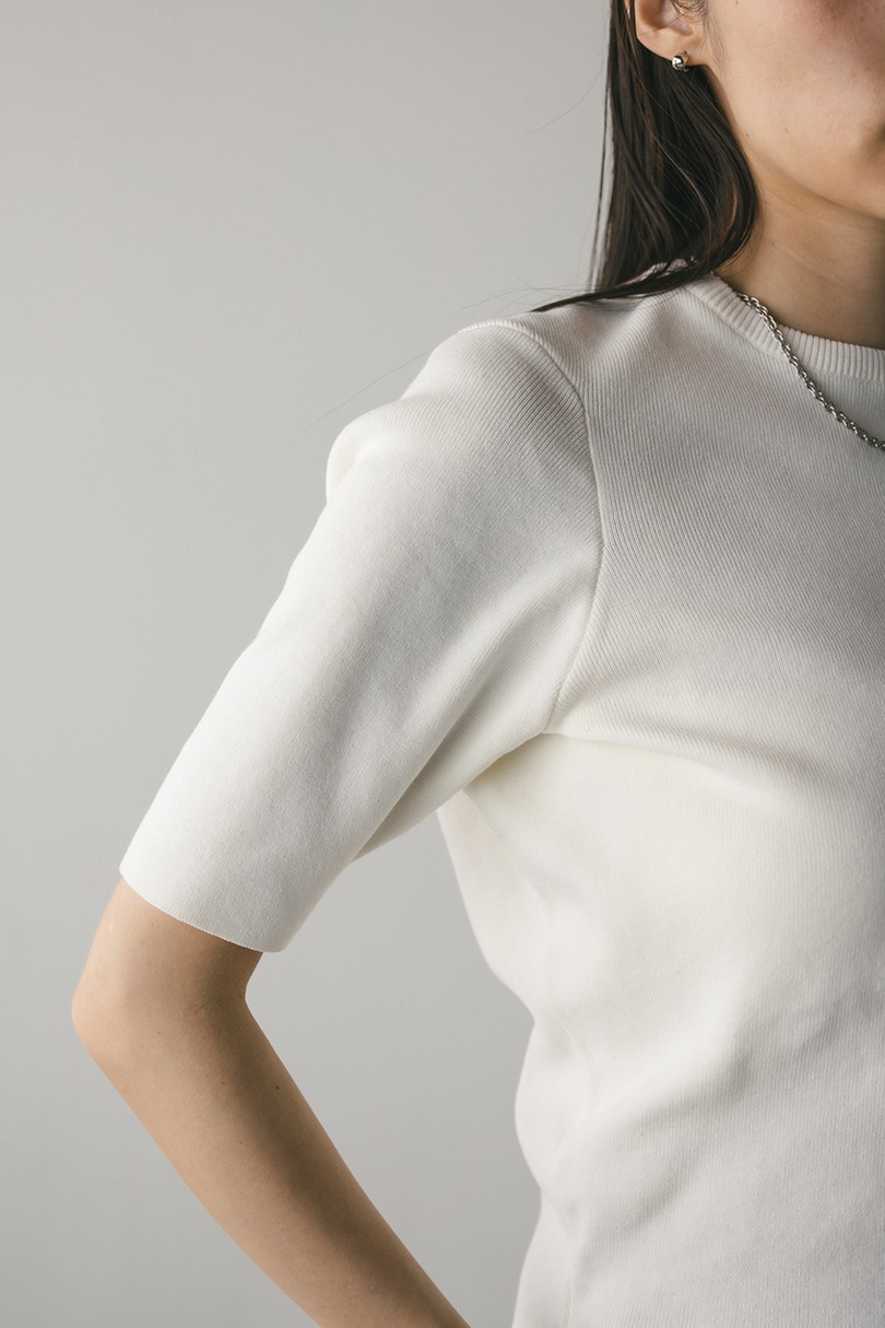 フォルムスリーブニットT 詳細画像 WHT 7