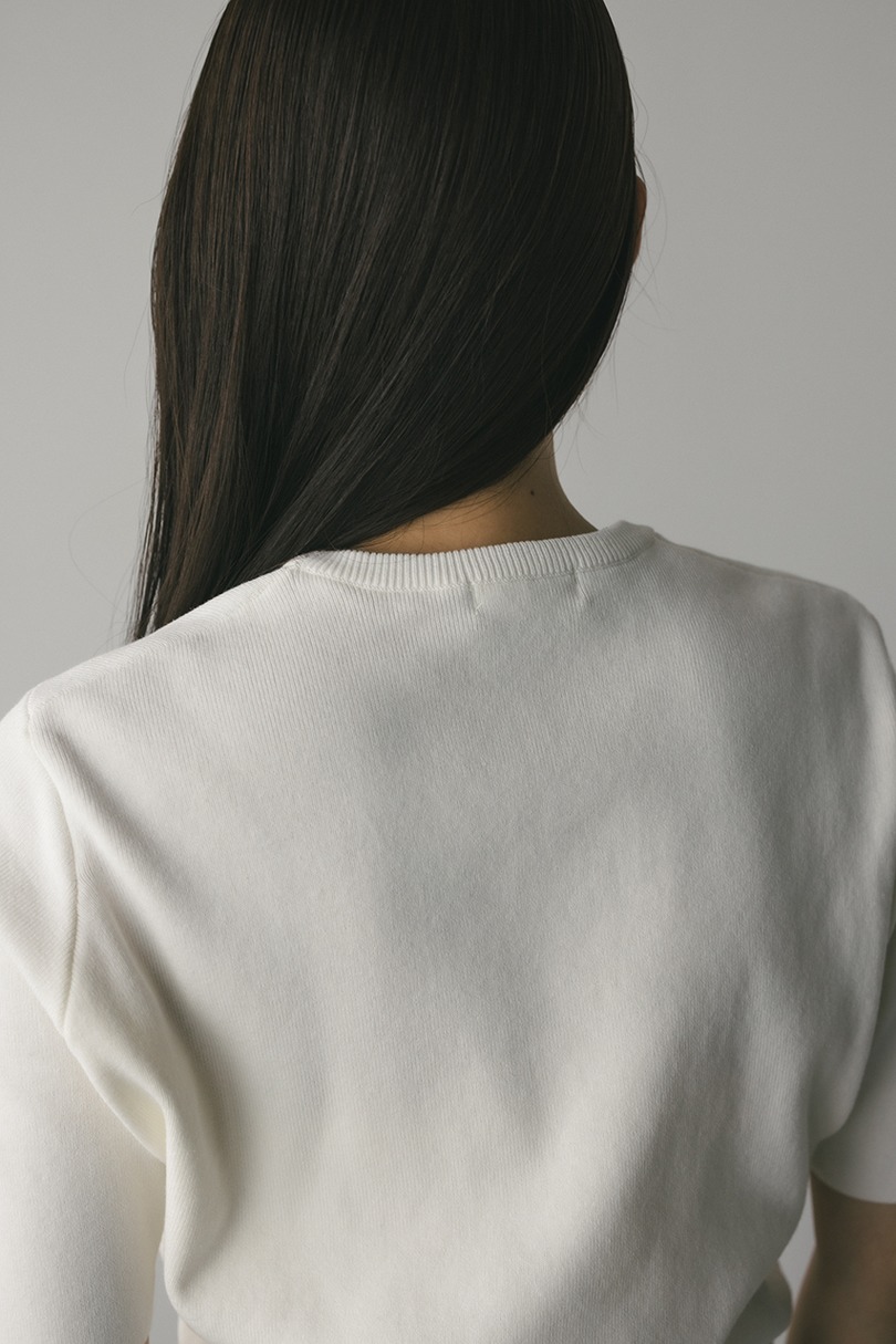 フォルムスリーブニットT 詳細画像 WHT 9