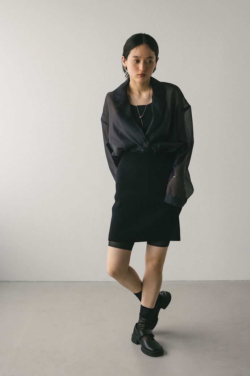 チュールレイヤーバイカーパンツ 詳細画像 BLK 2