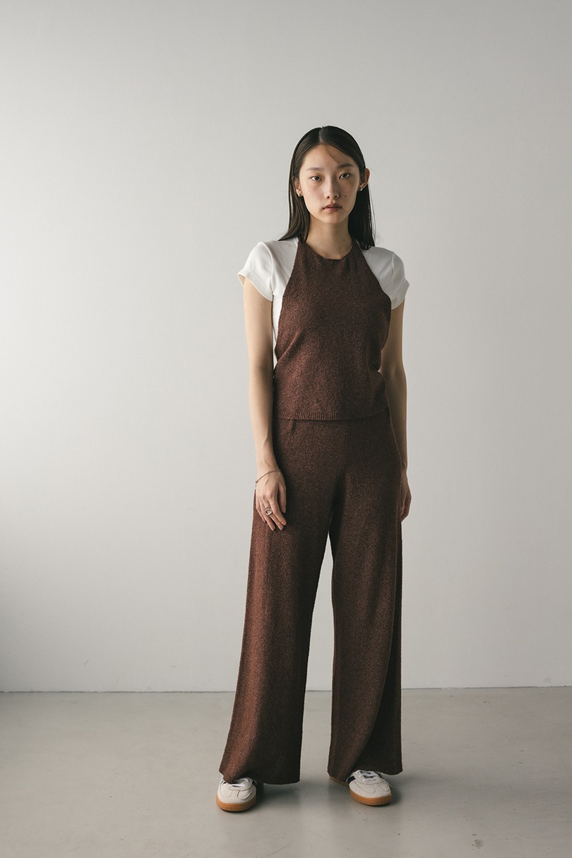 リラックスパイルニットパンツ 詳細画像 BRN 2