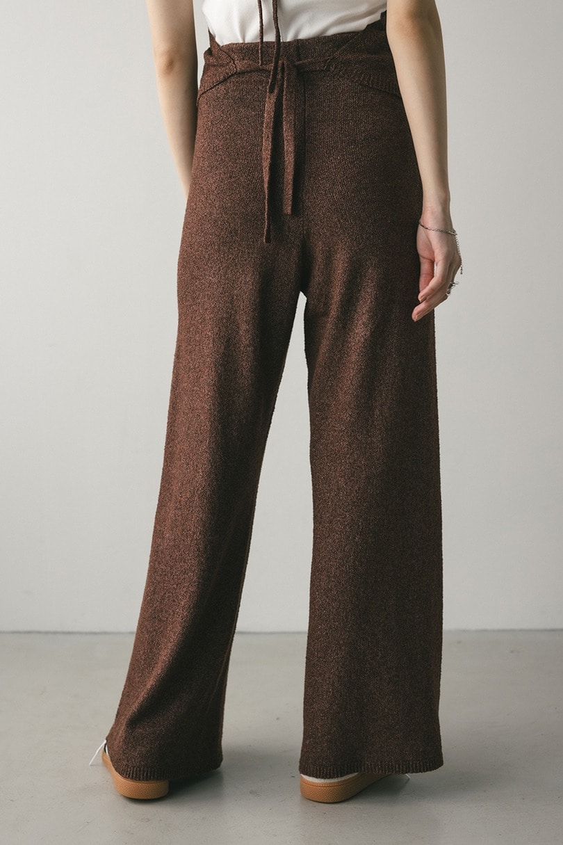 リラックスパイルニットパンツ 詳細画像 BRN 4