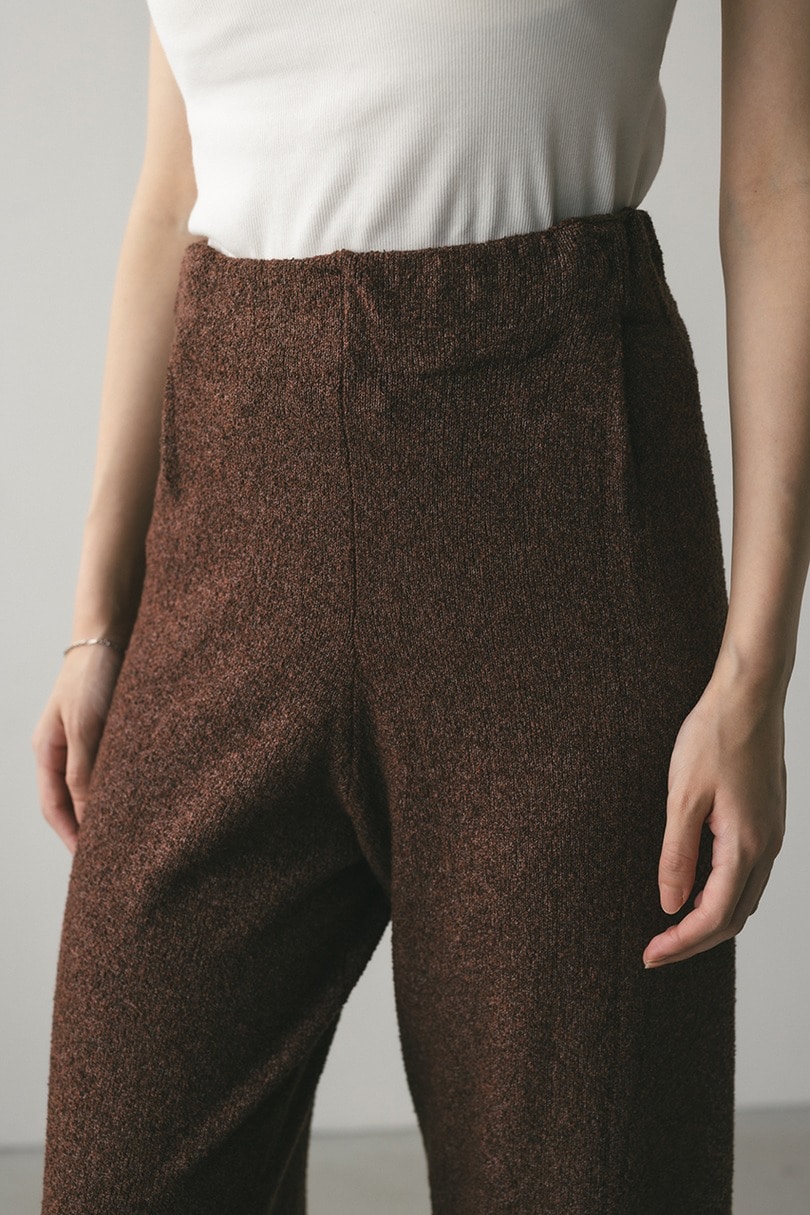 リラックスパイルニットパンツ 詳細画像 BRN 6