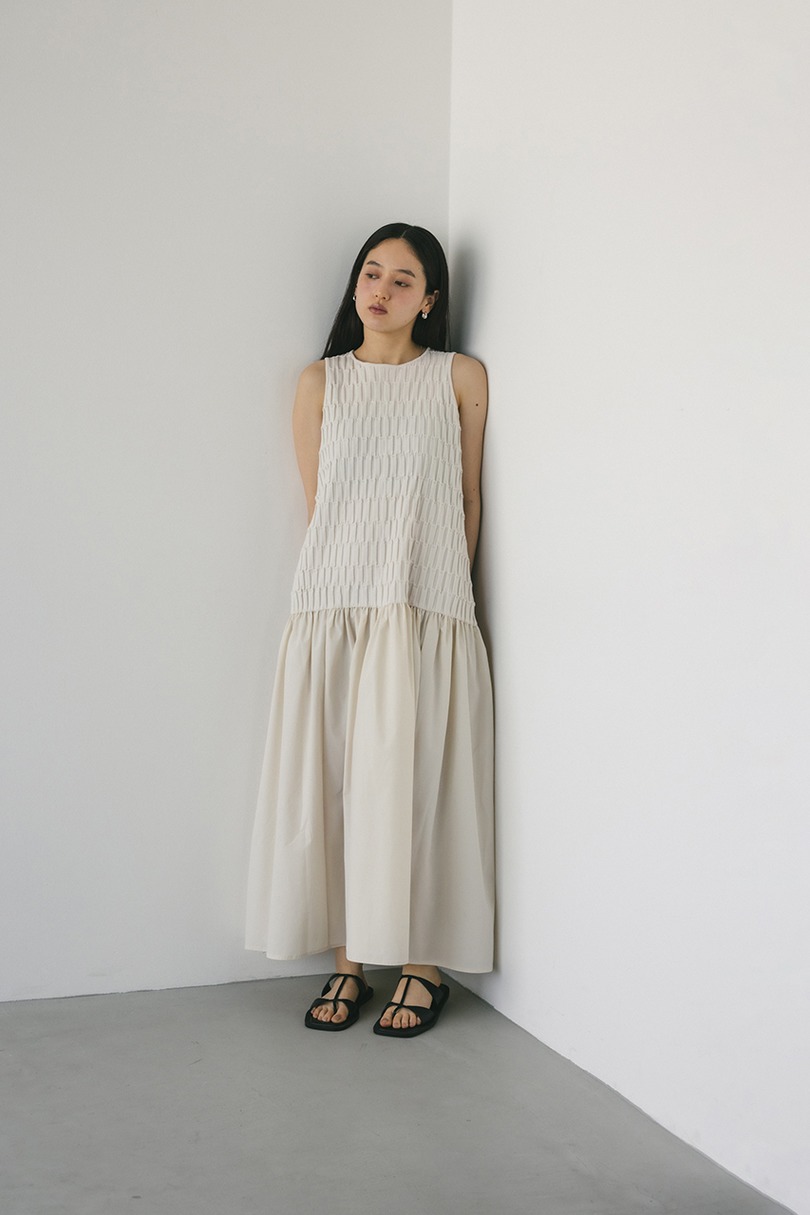 クロシェドッキングティアードワンピース 詳細画像 WHT 2