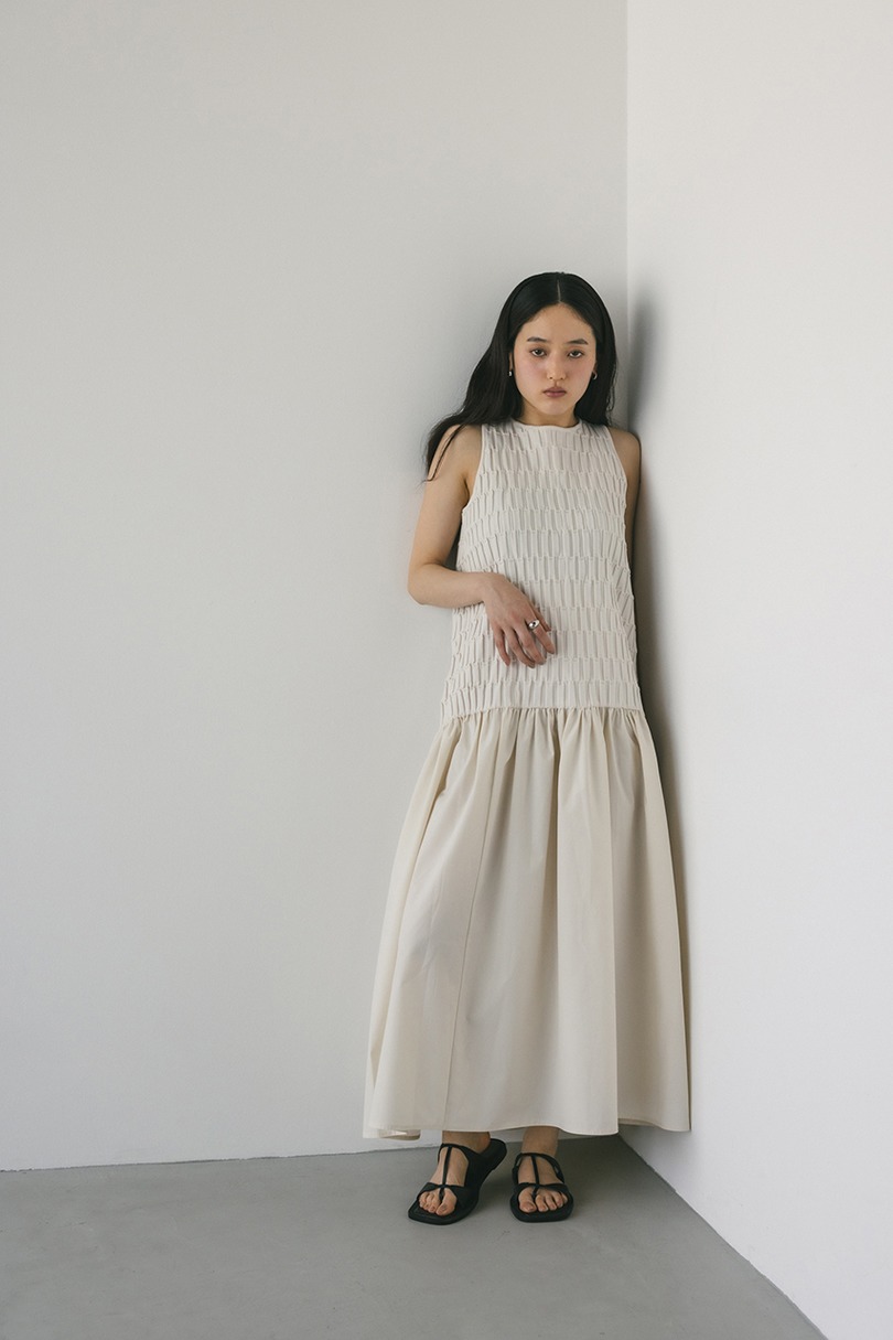 クロシェドッキングティアードワンピース 詳細画像 WHT 3