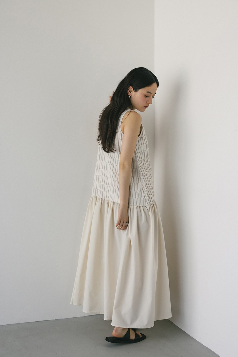 クロシェドッキングティアードワンピース 詳細画像 WHT 5