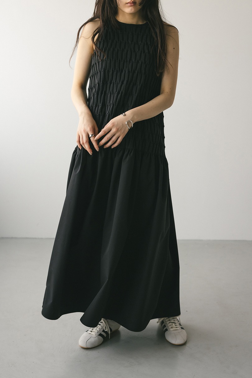 クロシェドッキングティアードワンピース 詳細画像 BLK 6