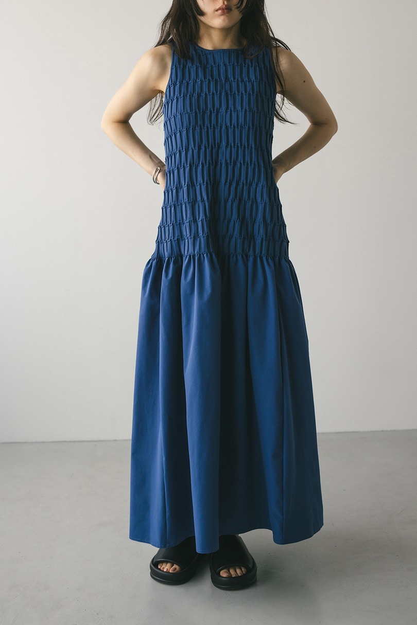 クロシェドッキングティアードワンピース 詳細画像 BLU 10