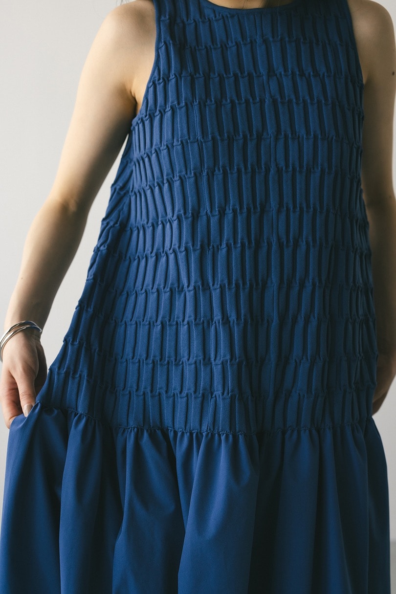 クロシェドッキングティアードワンピース 詳細画像 BLU 12