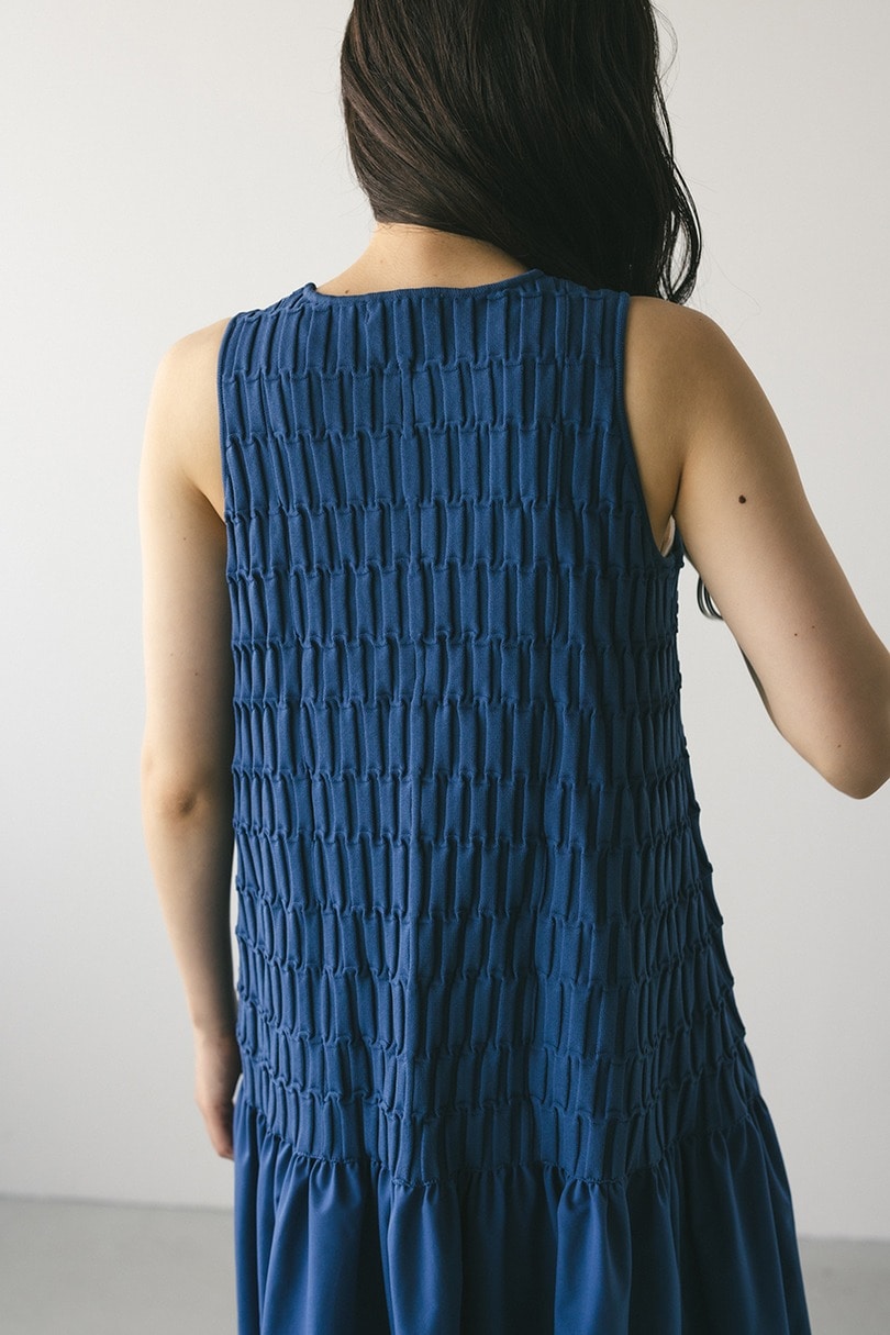 クロシェドッキングティアードワンピース 詳細画像 BLU 14