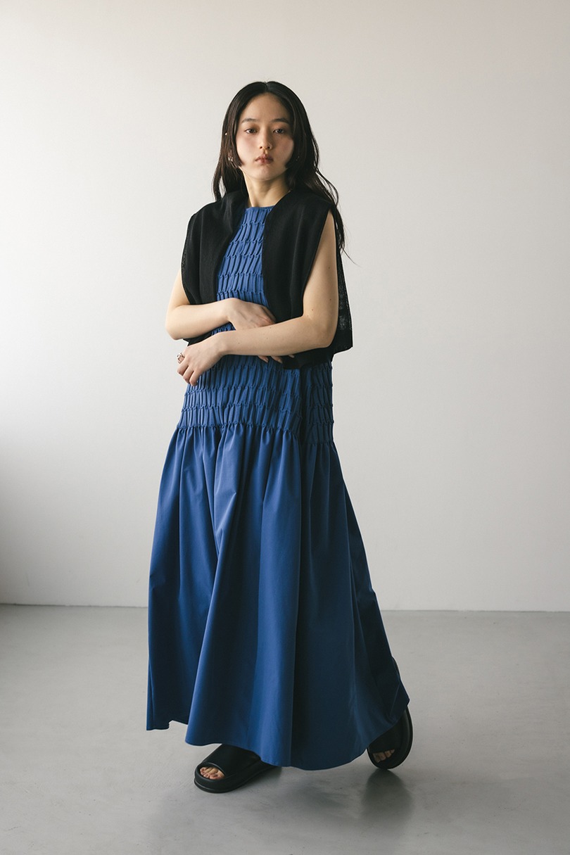 クロシェドッキングティアードワンピース 詳細画像 BLU 2