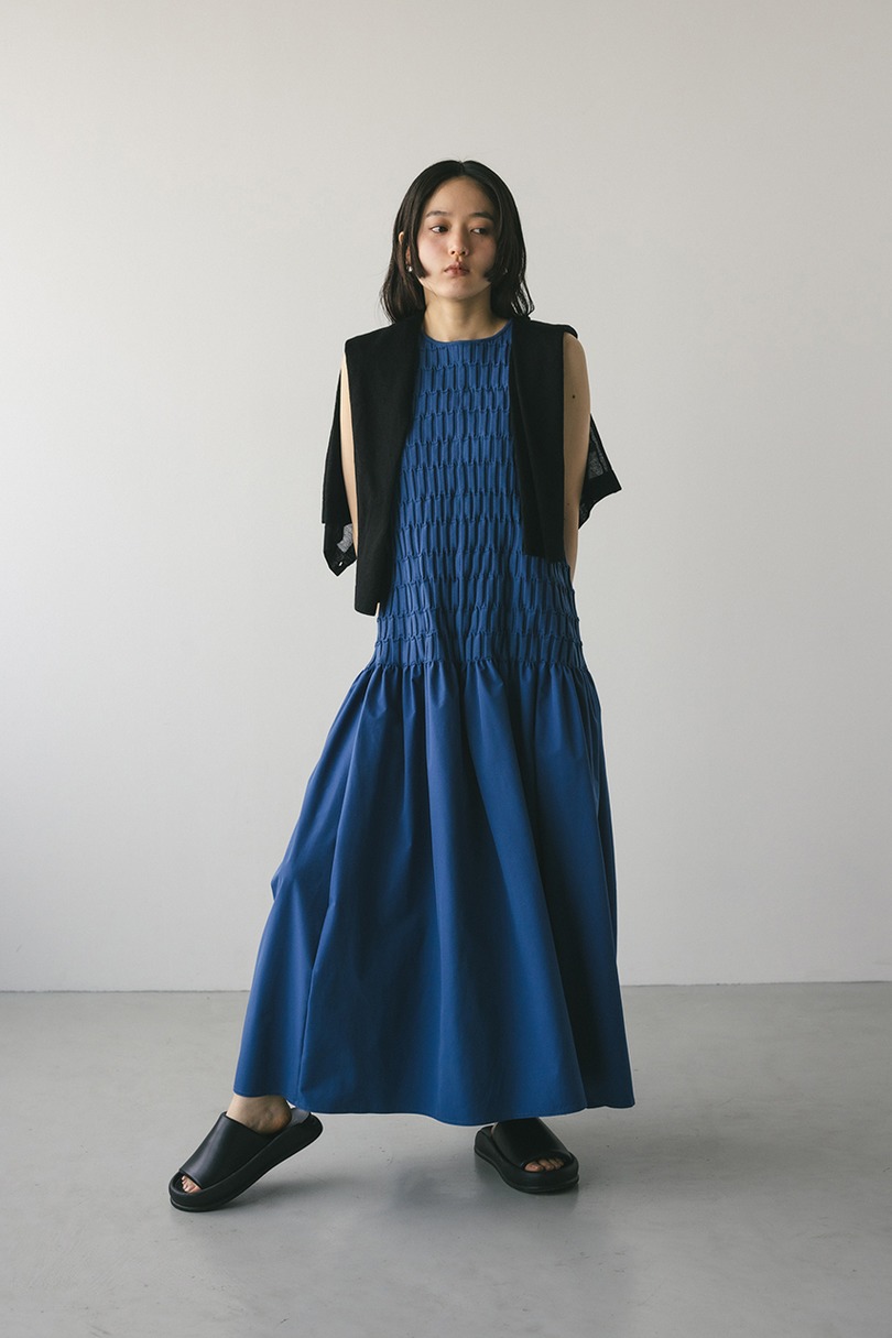 クロシェドッキングティアードワンピース 詳細画像 BLU 3