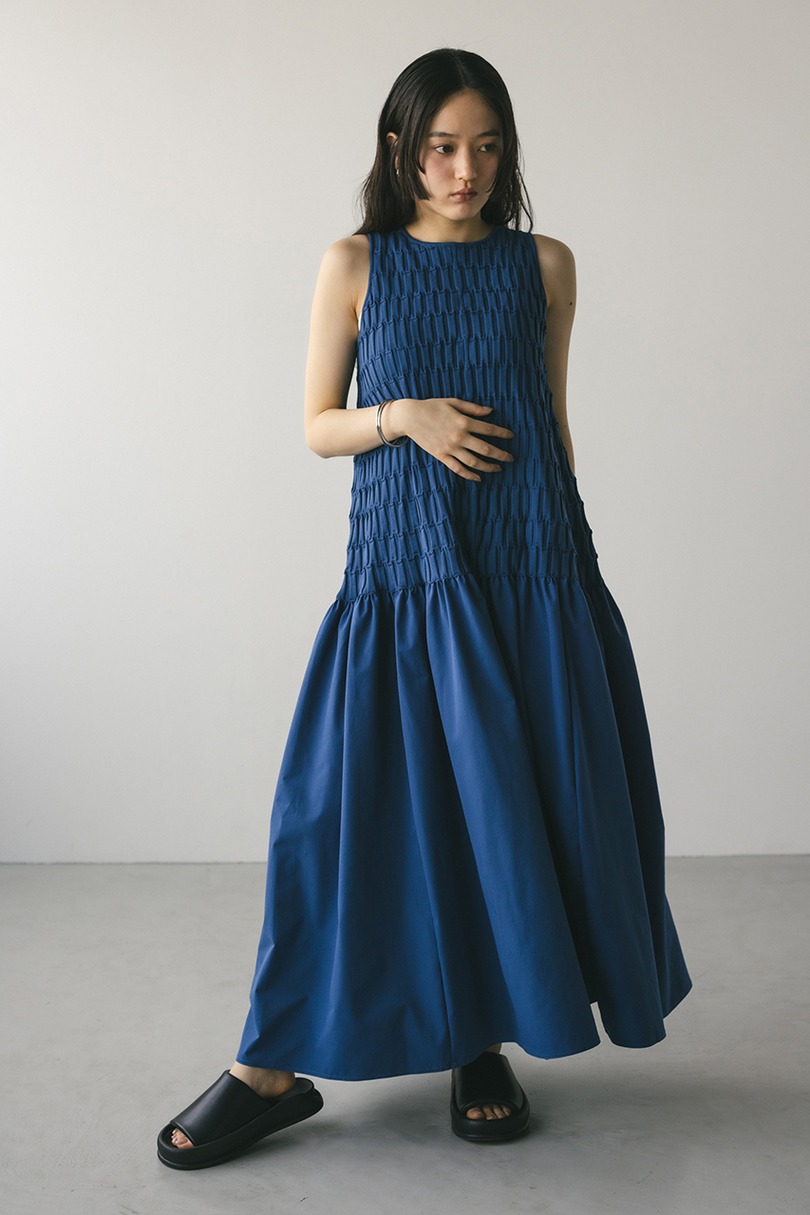 クロシェドッキングティアードワンピース 詳細画像 BLU 4